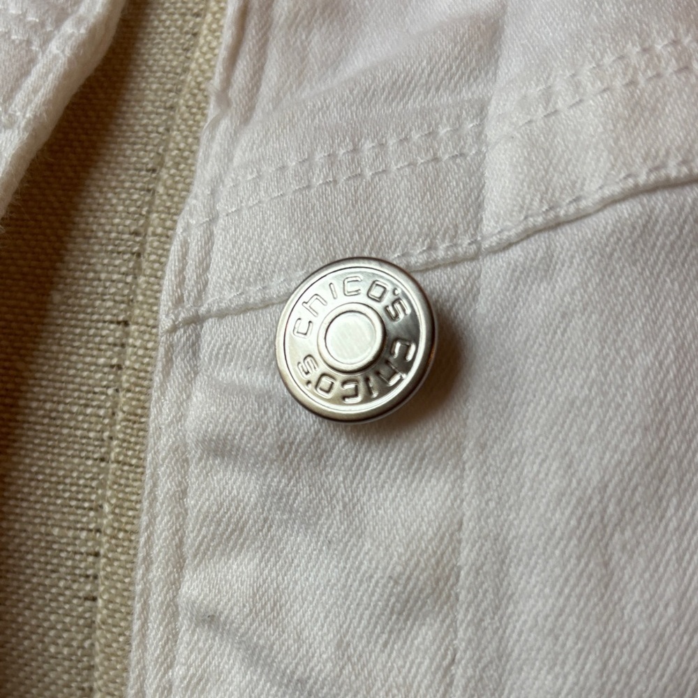 Chico's women's White Denim Jacket - Picture 8 of 14